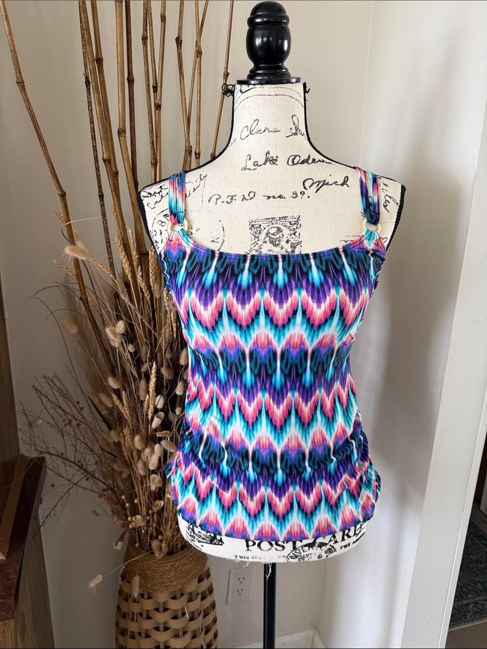 Women’s Multicolor Printed Swim Top
